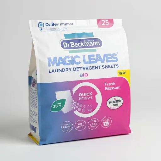 Dr. Beckmann Magic Leaves Laundry Detergent Sheets BIO 25 Sheets Fresh Blossom