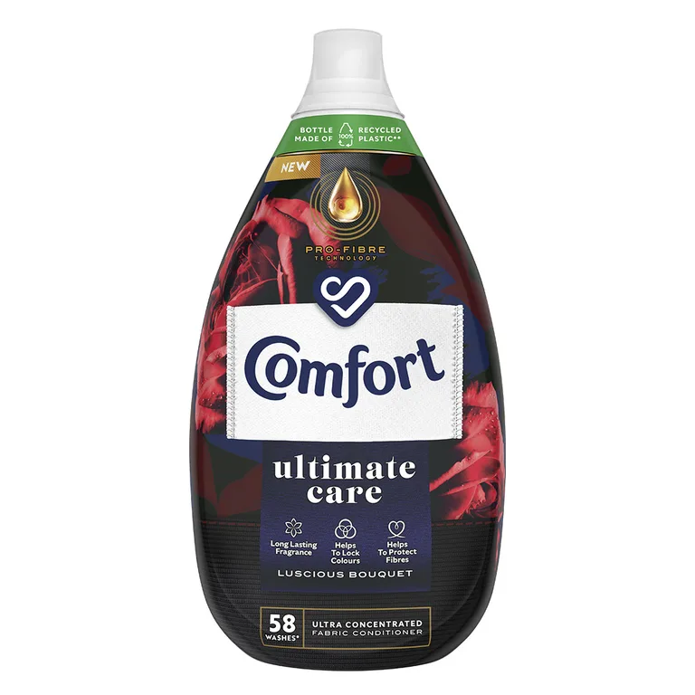 Comfort Ultra-Concentrated Fabric Conditioner Ultimate Care Luscious Bouquet 870 ml (58 washes)