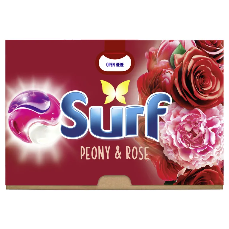 Surf 3 in 1 Peony & Rose Laundry Washing Detergent Capsules 15 washes
