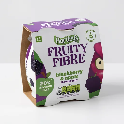 Hartley's Fruity Fibre Blackberry & Apple Flavour Jelly Pots 4 x 115g (460g)