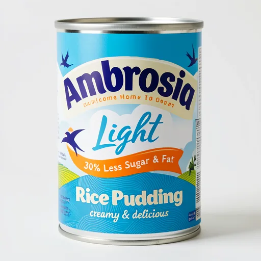 Ambrosia Light Low Fat & Reduced Sugar Rice Pudding Dessert Can 400g