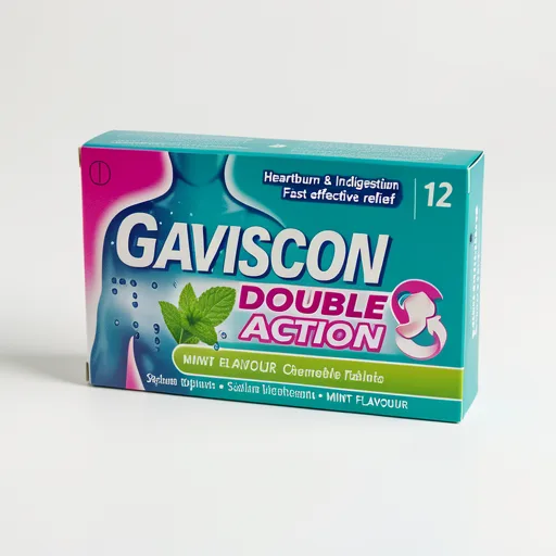 Gaviscon Double Action Mint Flavour 12 Chewable Tablets