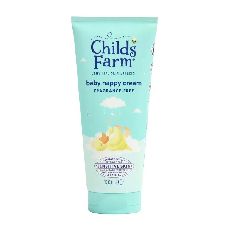 Childs Farm Baby Nappy Cream 100ml Fragrance-Free Formula for Newborns & Sensitive Skin