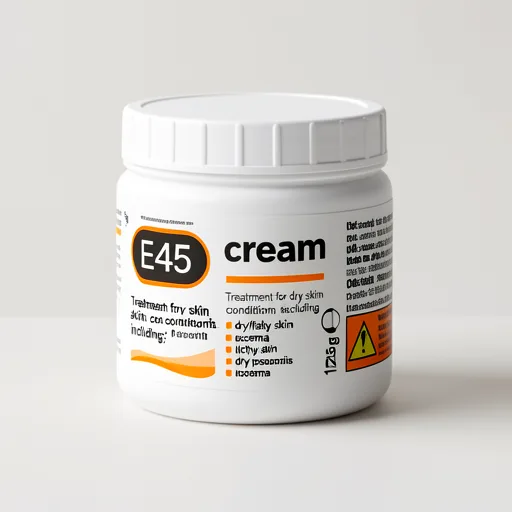 E45 Moisturising Cream for Very Dry Skin, Eczema, Psoriasis & Dermatitis 125g