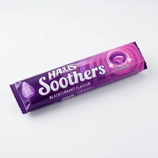 Halls Soothers Blackcurrant Lozenges Roll 45g