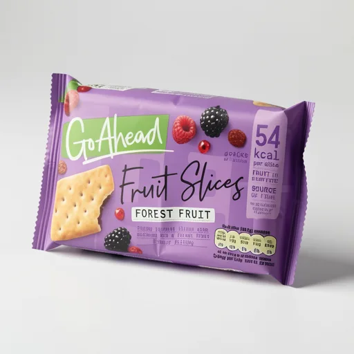 Go Ahead Forest Fruit Crispy Fruit Slices Snack Bars Multipack 4 x 43.6g, 174.4g