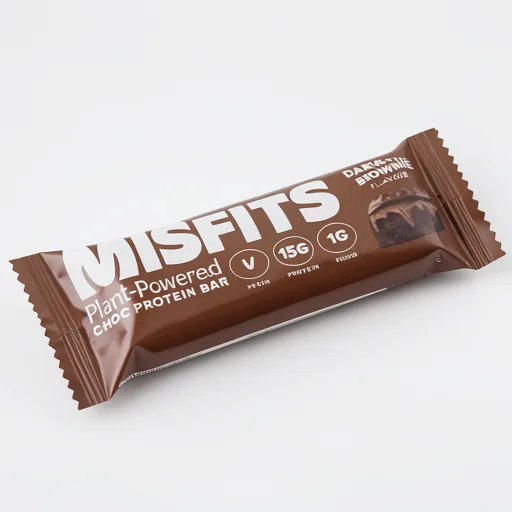 Misfits Plant-Powered Choc Protein Bar Dark Choc Brownie Flavour