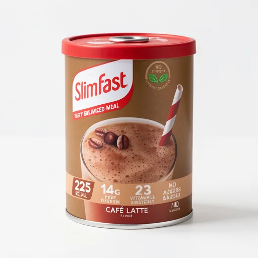 SlimFast Meal Replacement Shake Powder Tin, Café Latte Flavour, 10 meals, 365g