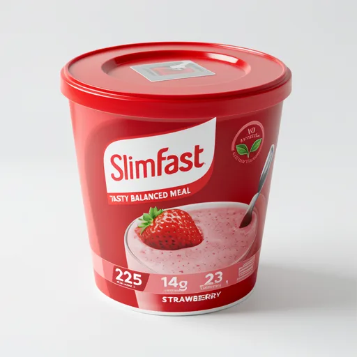 SlimFast Meal Replacement Shake Powder Tin, Strawberry Flavour, 10 meals, 365g