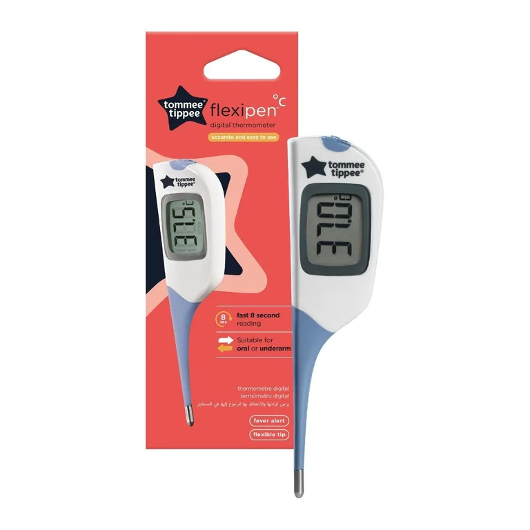 Tommee Tippee FlexiPen Thermometer 8 Second Underarm & Under Tongue Reading, 0m+