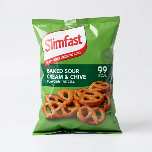 Slimfast Baked Sour Cream & Chive Flavour Pretzels