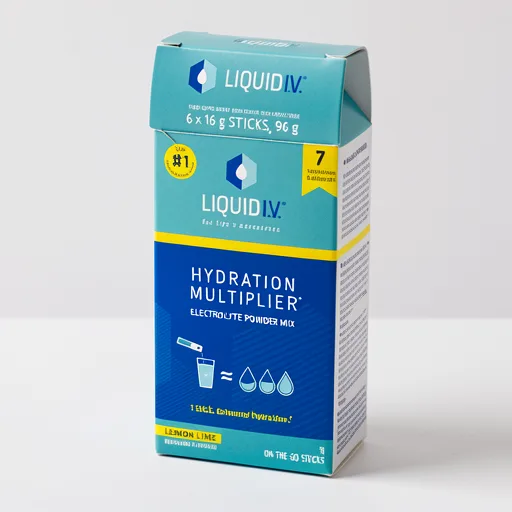 Liquid IV Hydration Multiplier* Lemon Lime Electrolyte Powder Mix Food Supplement 6 sachets