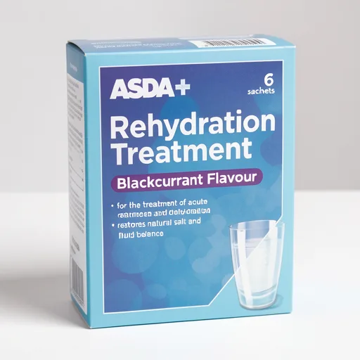 ASDA Rehydration Treatment Blackcurrant Flavour 6 Sachets