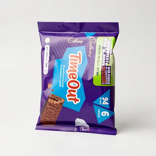 Cadbury Timeout 5-pack Milk Chocolate Wafer Biscuit Bars Multipack (5x 18g bars) 90 g