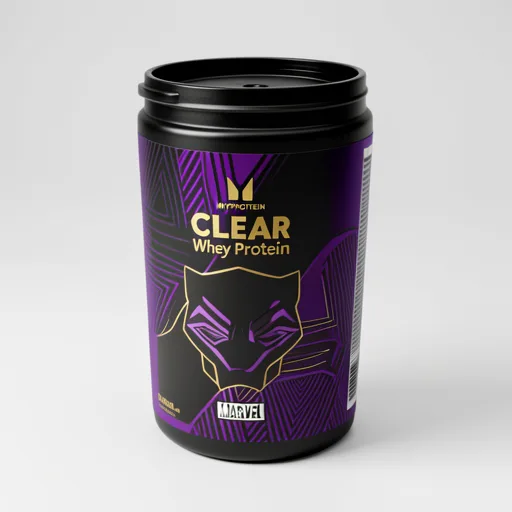 MyProtein Marvel Clear Whey Protein Black Panther Blue Raspberry 10 Servings