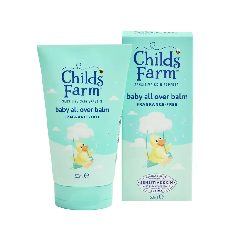 Childs Farm Baby All Over Balm 50ml Fragrance-Free Moisturiser for Newborns & Sensitive Skin