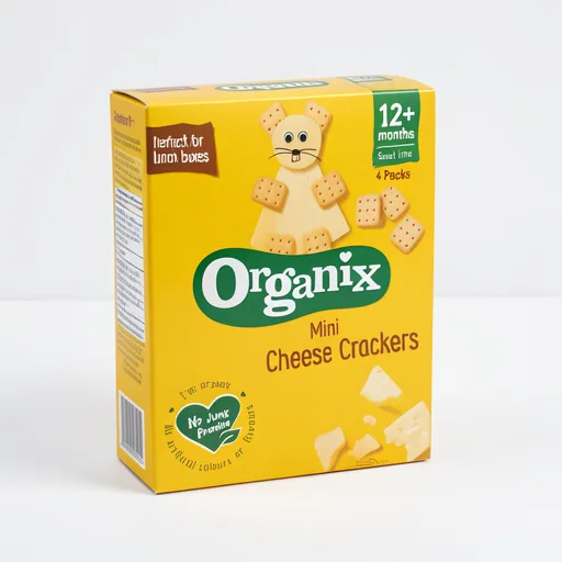 Organix Mini Cheese Crackers 12+ Months 4 x 20g (80g)