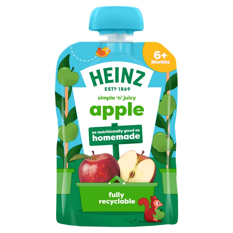 Heinz By Nature Apple Baby Food Fruit Pouch 6+ Months 100g