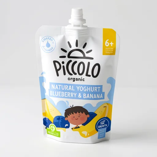 Piccolo Organic Natural Yoghurt Blueberry & Banana Smooth 6+ Months 100g