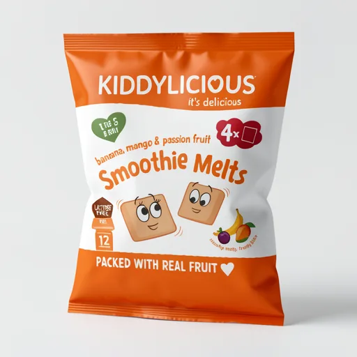 Kiddylicious Banana, Mango & Passion Fruit Smoothie Melts 12+ Months 4 x 6g