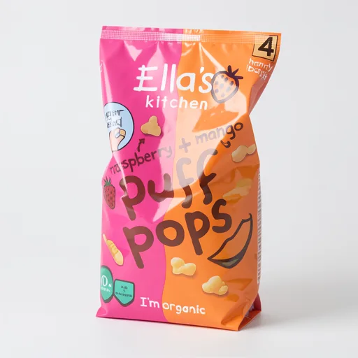 Ella's Kitchen Raspberry + Mango Puff Pops From 10 Months 4 x 9g (36g)