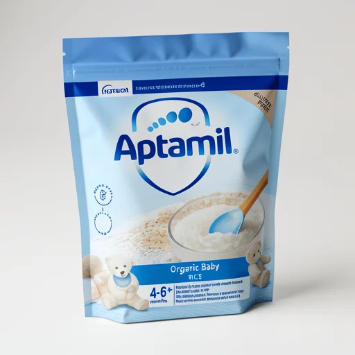 Aptamil Organic Baby Rice Cereal, 4-6+ Months, 100g