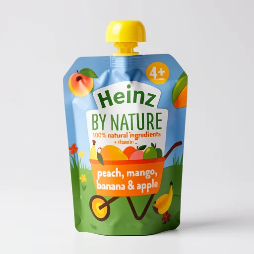 Heinz Peach, Mango, Banana & Apple Baby Food Fruit Puree Pouch 6+ Months 100g