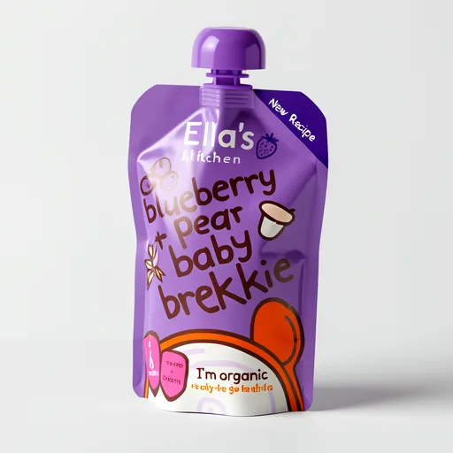 Ella's Kitchen Blueberry and Pear Baby Food Breakfast Pouch 6+ Months