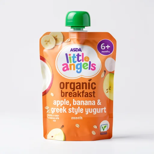 LITTLE ANGELS by ASDA Breakfast Apple, Banana & Greek Style Yogurt 6m+ 100g