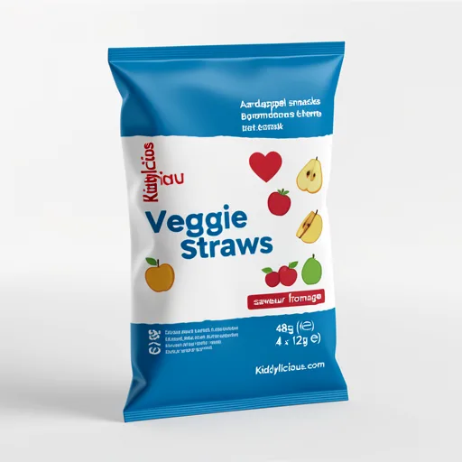 Kiddylicious Cheesy Flavoured Veggie Straws Baby Snacks 12g