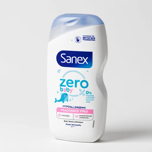 Sanex Zero% Hypoallergenic Baby Bath Foam & Shampoo 450ml