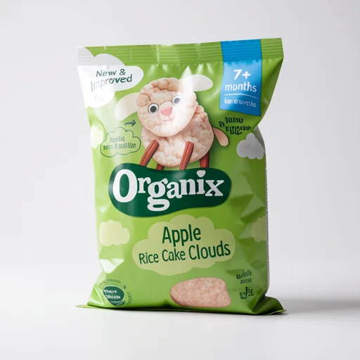 Organix Apple Rice Cake Clouds Organic Baby Snacks 40g 7 months+