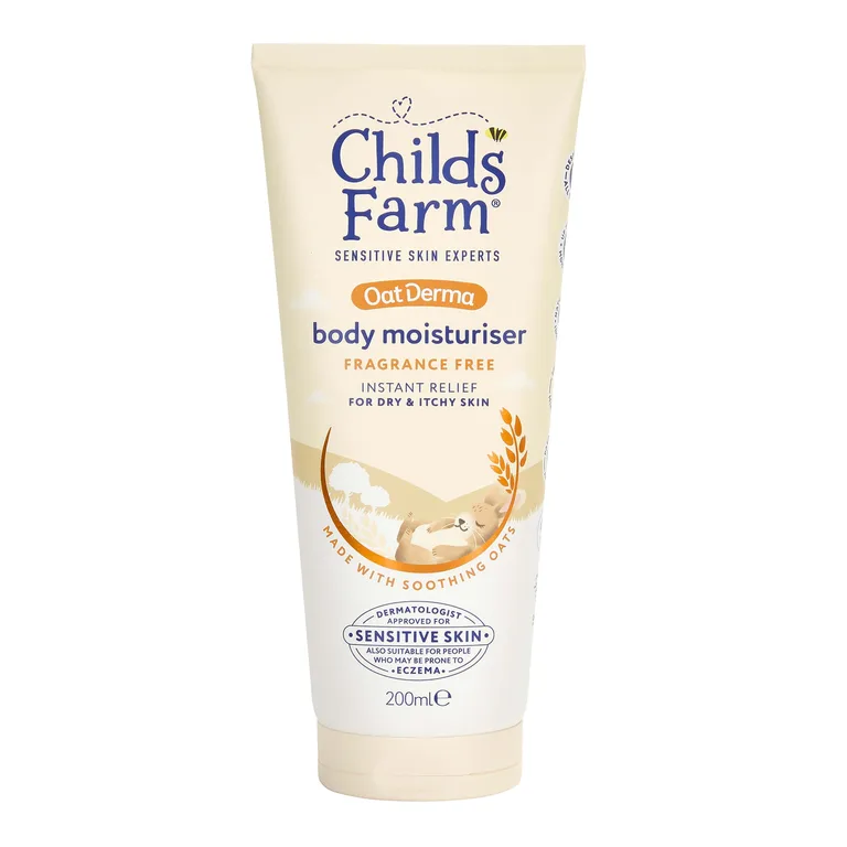 Childs Farm Oat Derma Body Moisturiser Fragrance Free Sensitive Skin Baby Kids Hydrating Formula 200ml