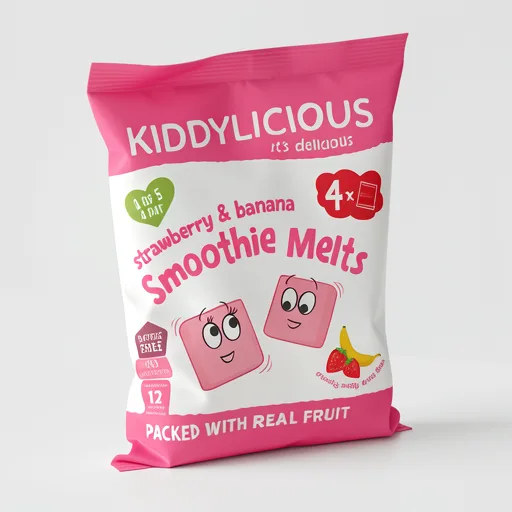 Kiddylicious Strawberry & Banana Melt 12M+4Pk 24G
