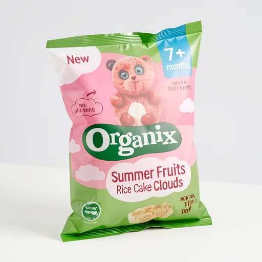 Organix Summer Fruits Rice Cake Clouds Organic Baby Snacks 40g 7 months+