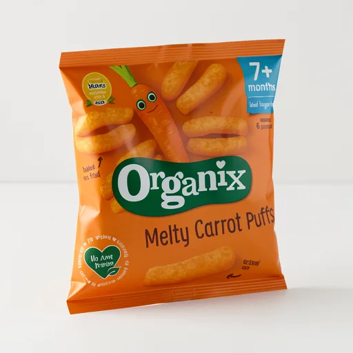 Organix Melty Organic Carrot Baby Snack Puffs 20g 6 months+