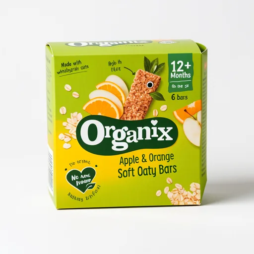 Organix Apple & Orange Soft Oaty Bars Toddler Snacks Multipack 138g (6x23g) 12 months+