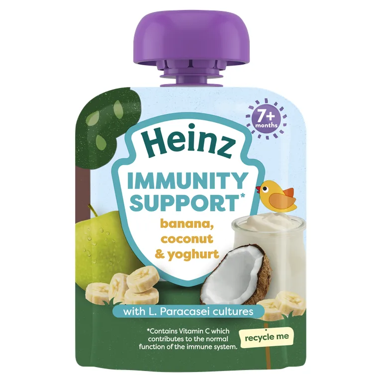 Heinz Baby Food Banana, Coconut & Yoghurt Immunity Support Pouch 7+ Months 85g