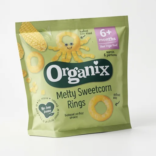 Organix Melty Sweetcorn Rings Organic Baby Finger Food Snack