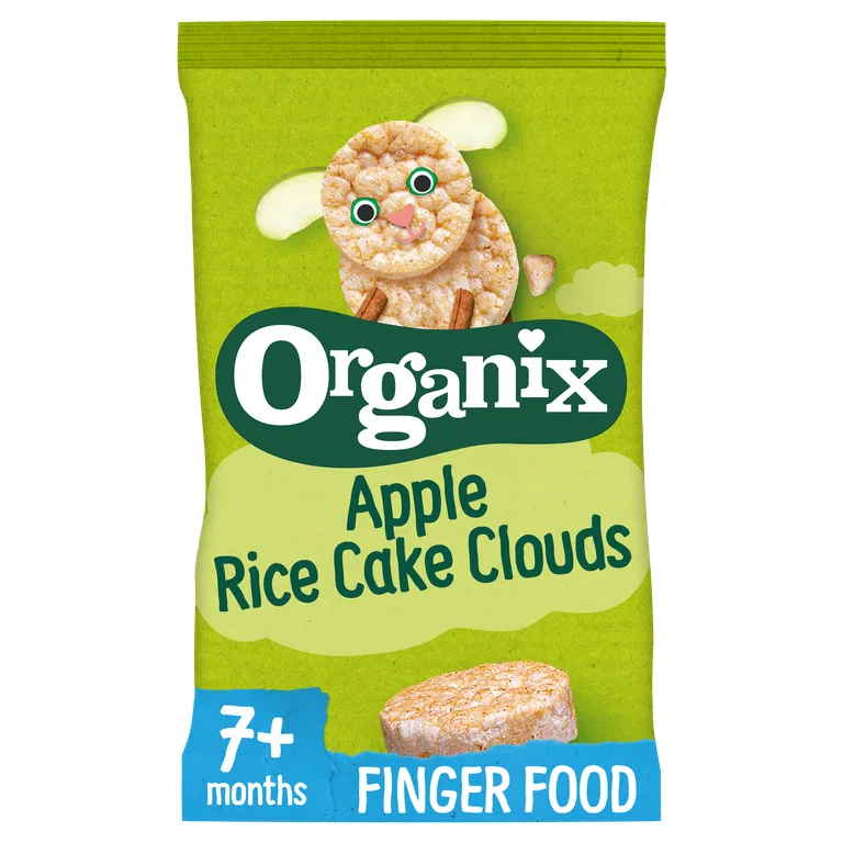Organix Apple Organic Baby Finger Food Snack Rice Cakes