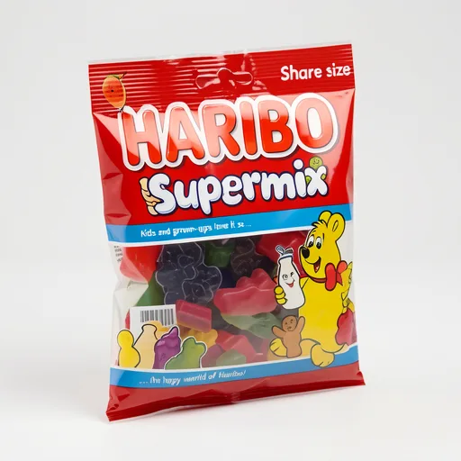 Haribo Supermix Fruit & Milk Flavoured Jelly & Foam Sweets Sharing Bag 175g