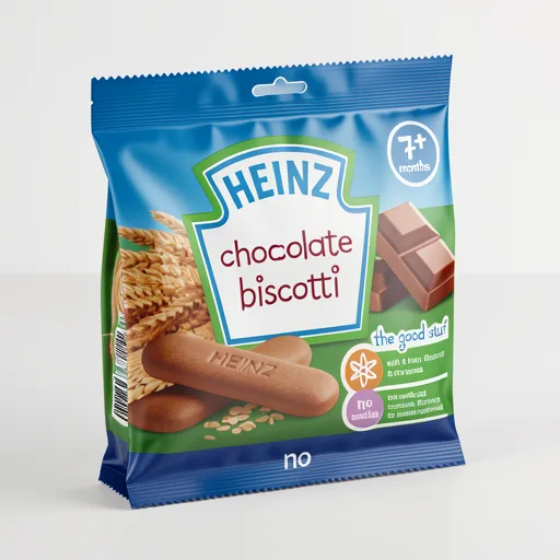 Heinz Chocolate Biscotti Baby Food Snacks 7+ Months 60g