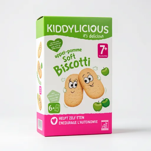 Kiddylicious Apple Soft Biscotti 7+ Months 6 x 20g (120g)