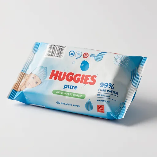 Huggies Pure Plastic Free Baby Wipes 48 wipes