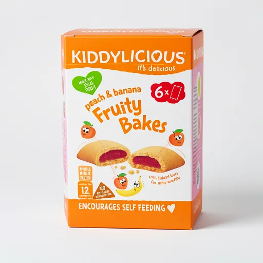 Kiddylicious Peach & Banana Fruity Bakes Baby Snacks 