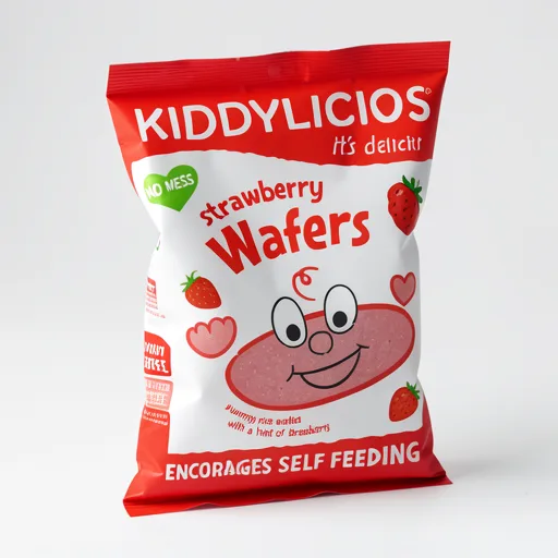 Kiddylicious Strawberry Wafers 6+ Months 10 x 4g (40g)