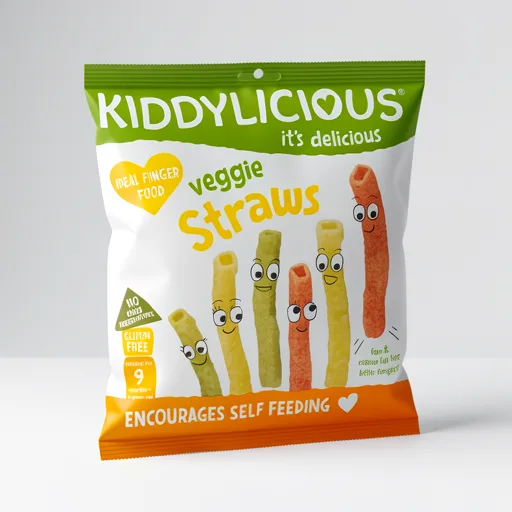 Kiddylicious Veggie Straws Baby Snacks 12g