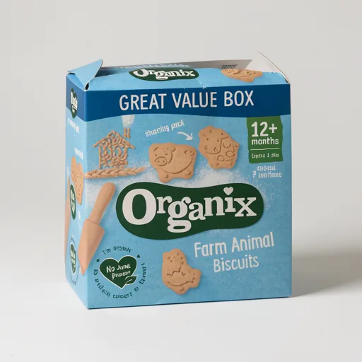 Organix Farm Animal Biscuits Toddler Snacks 100g 12 months+