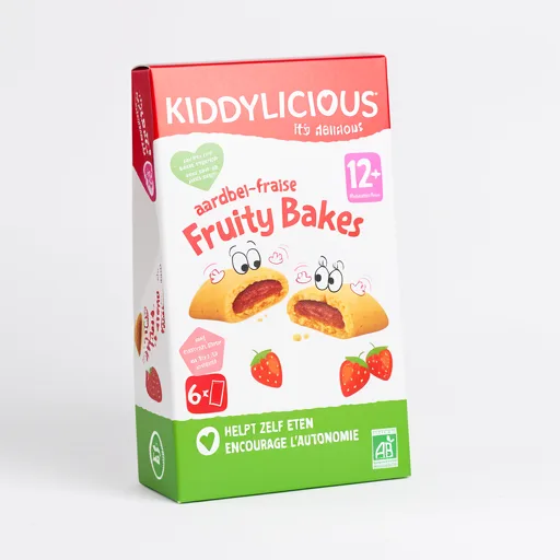 Kiddylicious Strawberry Fruity Bakes 12+ Months 6 x 22g (132g)