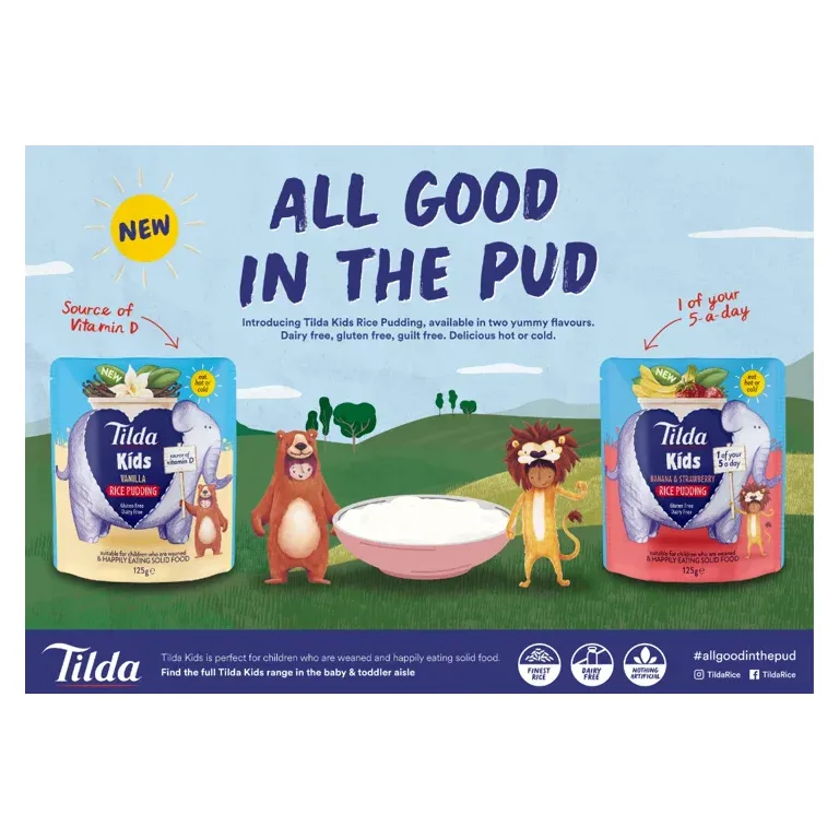 Tilda Kids Banana & Strawberry Rice Pudding 125g